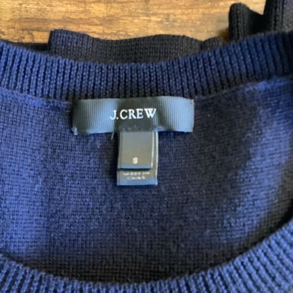 J. Crew Navy Wool Crew Neck Sweater - Picture 5 of 6